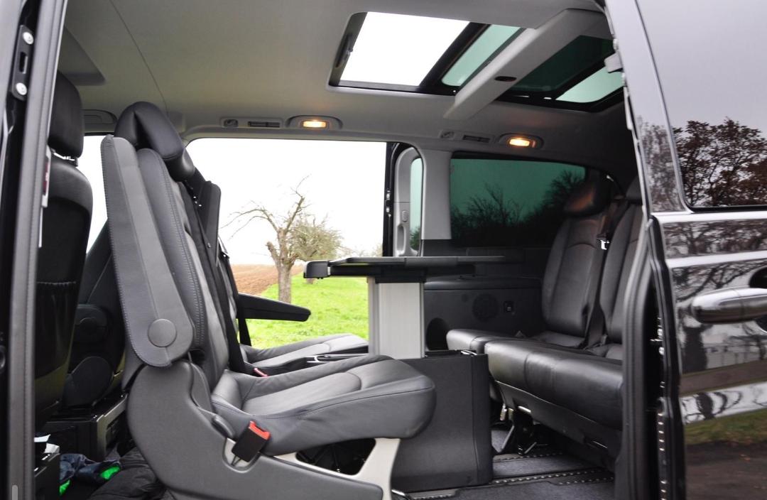 Mercedes-Benz Viano leather interior with table